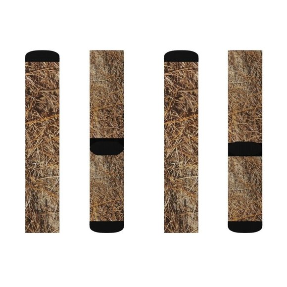 Gardeners Pine Tree Pine Needles Novelty Fun Socks | Ribbed Crew Socks Women Men - Picture 2 of 4